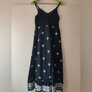 Elegant Black and White Women's Dress